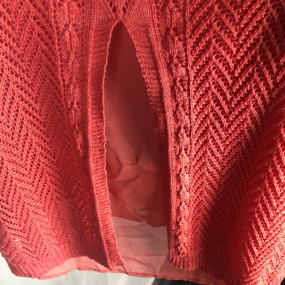 Christopher & Banks Coral Split Back Sweater XL - Picture 4 of 5